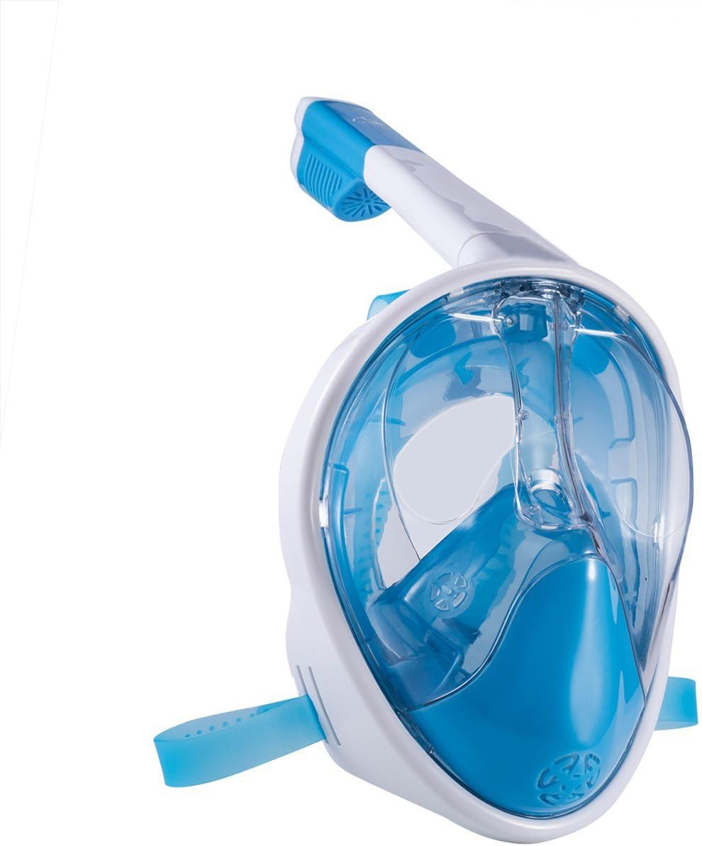 KepooMan 180° Panoramic Full Face Snorkel Mask Easybreath with Anti-fog and Anti-leak Design