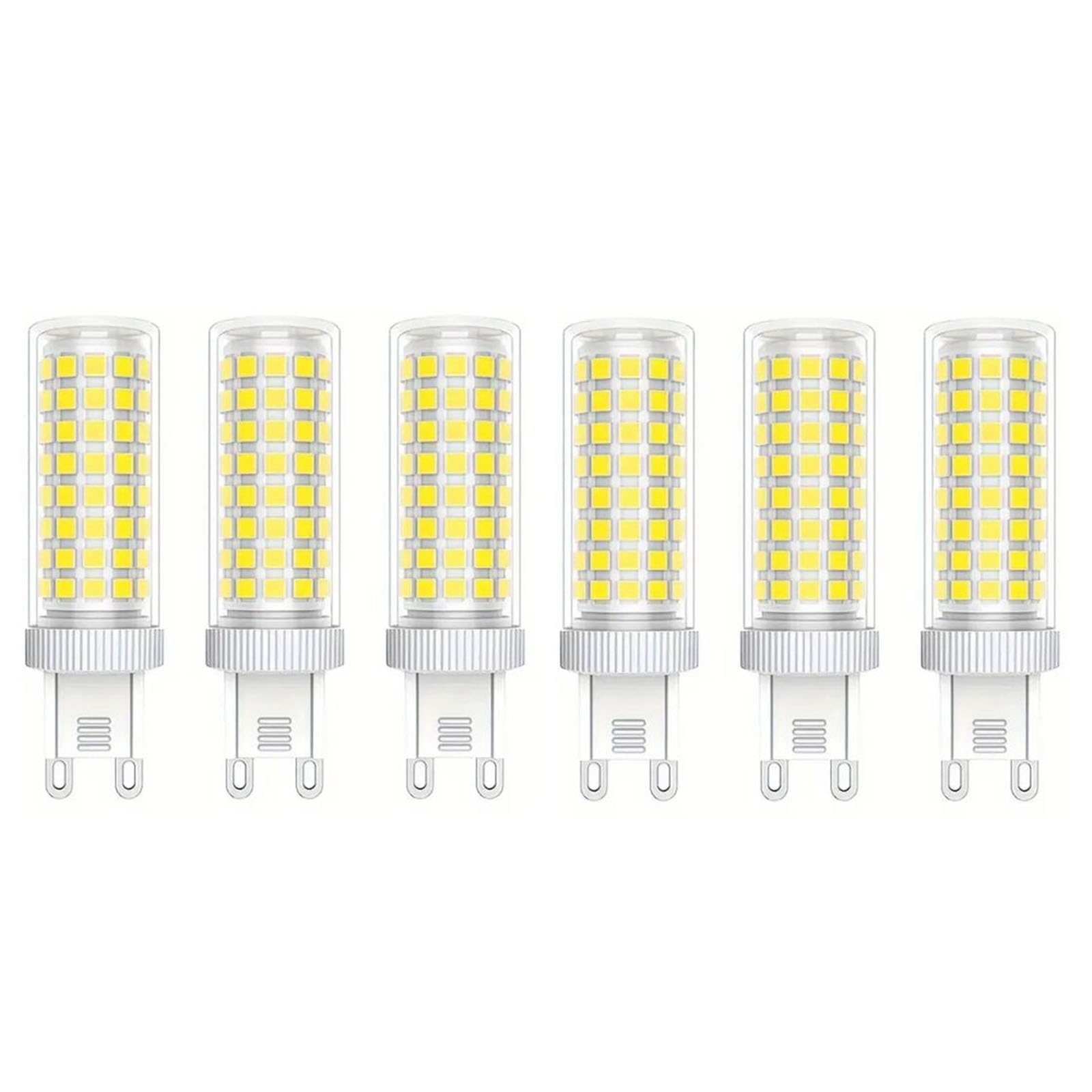 Bombilla LED G9 12w Equivalente 100w Bombillas Iluminación Ahorro Energético Para Lámparas Araña Lámparas Techo Lámparas Suspensión Lámparas Escritorio(G9 12W Cool White 6000k,6pcs)