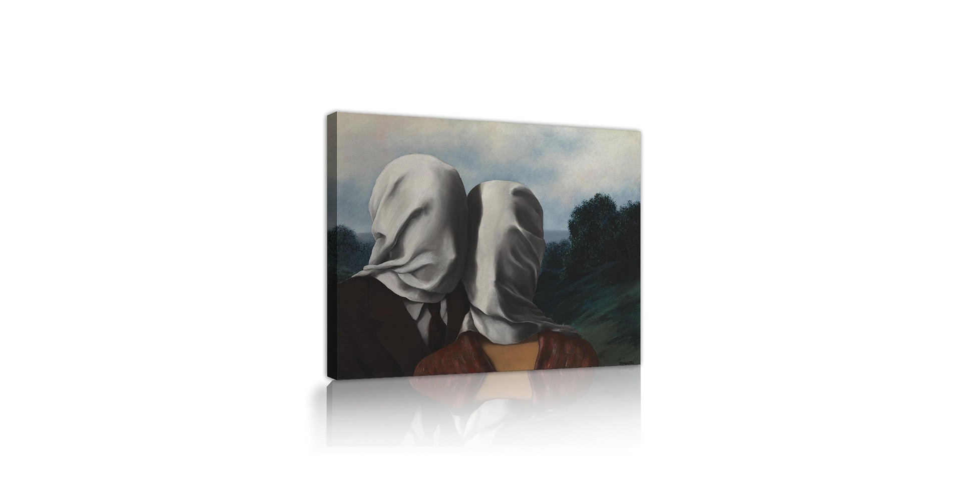 Amazon.co.jp: キャンバス油絵ルネ・マグリット《恋人たち