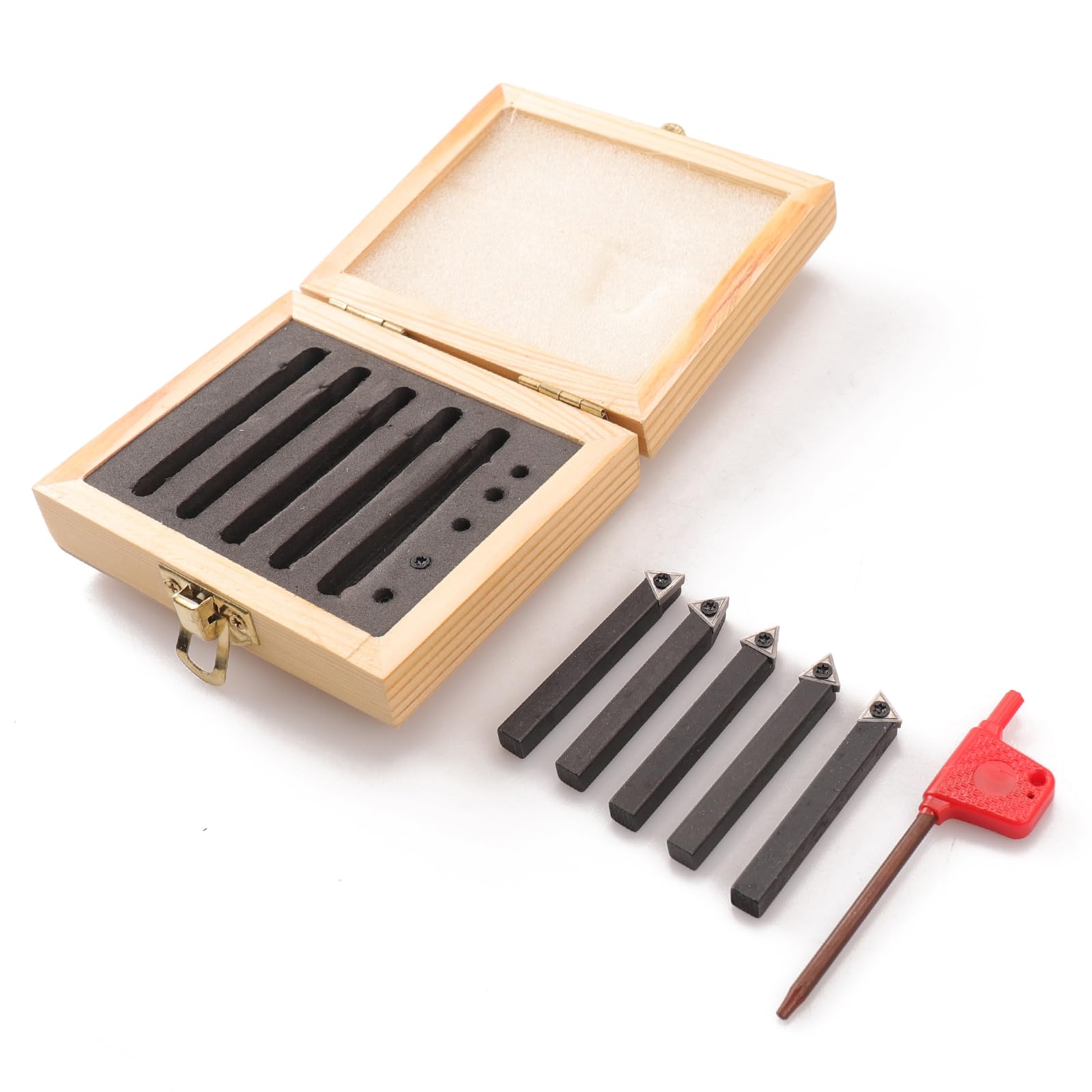 Oudtinx 5PCS Indexable Carbide Turning Tools Set 1/4" - Image 3