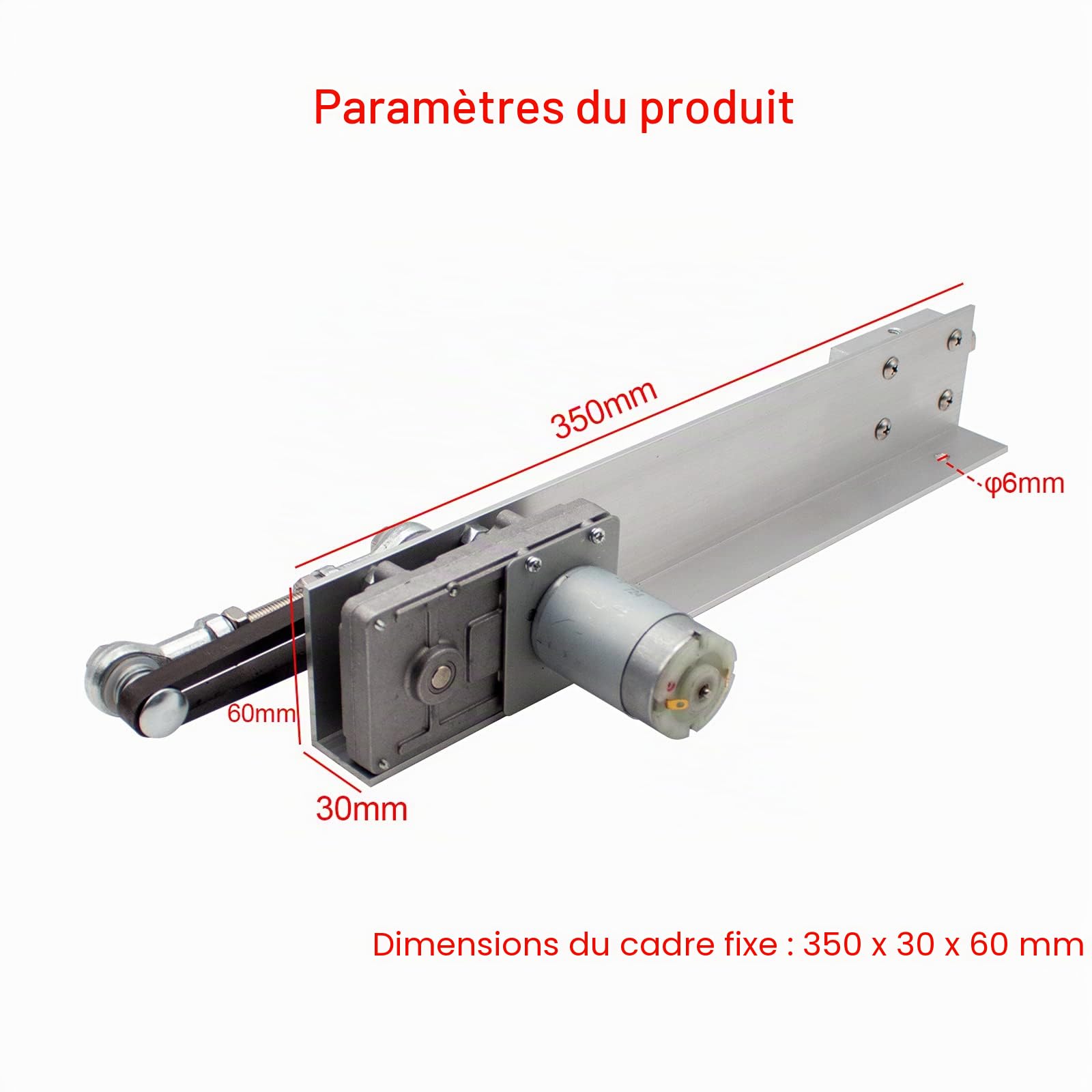 Toplionace Actionneur Linéaire à Cycle Alternatif, Moteur Télescopique Réglable à Engrenages CC 12 V/24 V Bricolage avec Contrôleur de Vitesse Course 3-15cm (DC24V, 45tr/Min)