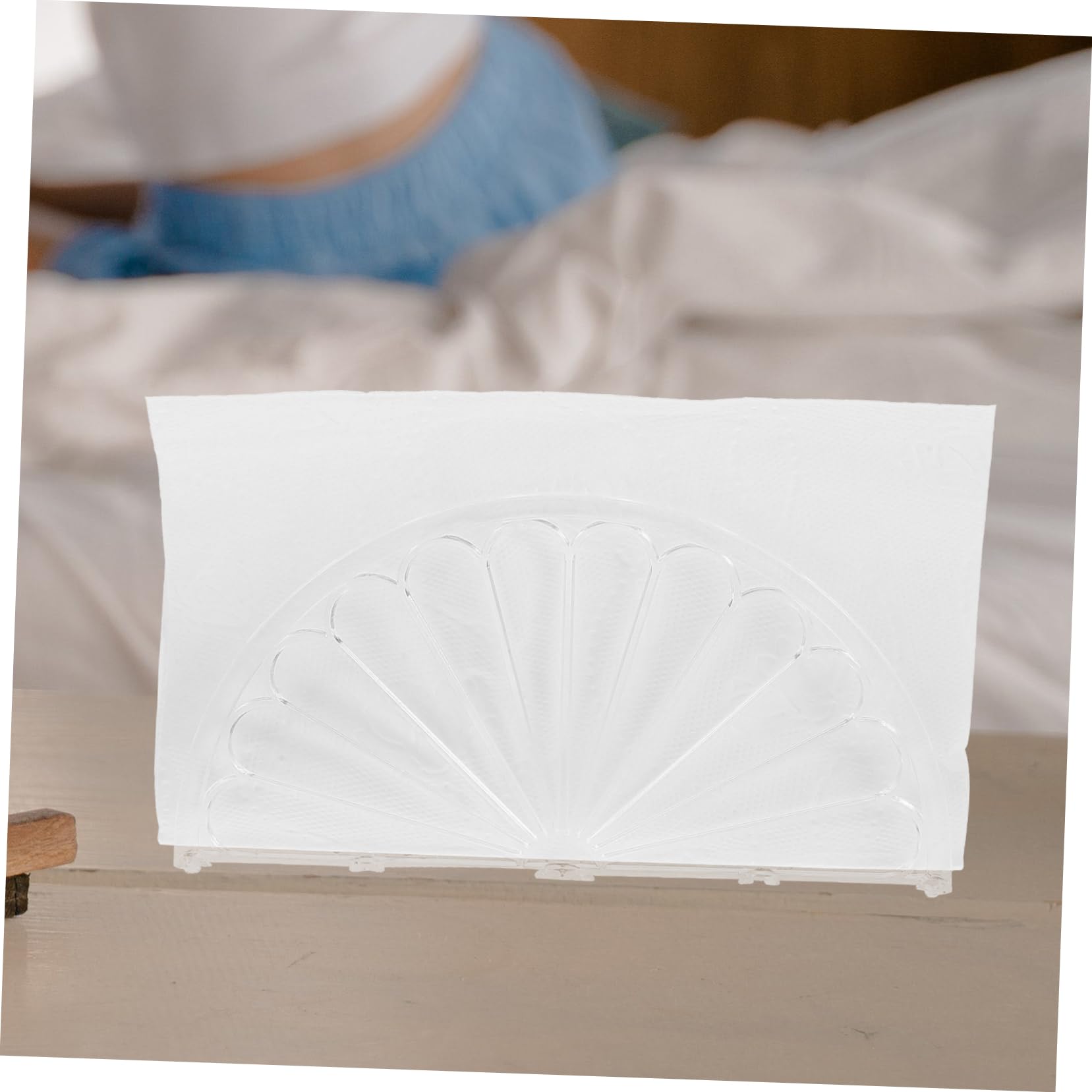 Servilletero Transparente Creativo Semicircular 6 Piezas Ps para Mesa