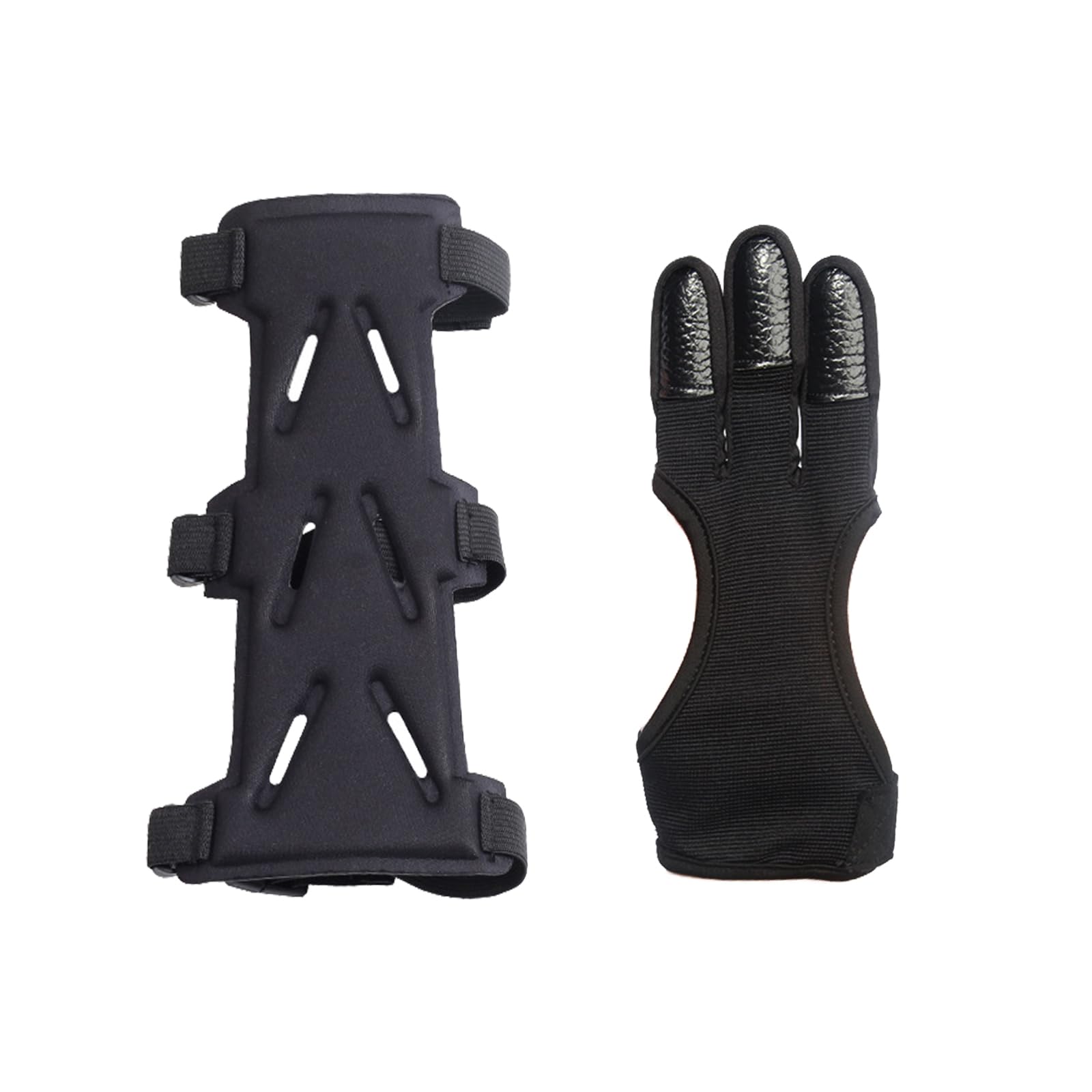 2Pcs Archery Arm Guards for Adults with Archery Finger Guard Forearm Protectors Forearm Guards Bow Arm Guard
