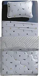 Edredom Mundo Kids Malha antim - Mini Obra - Casal