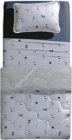 Edredom Mundo Kids Malha antim - Mini Obra - Solteiro