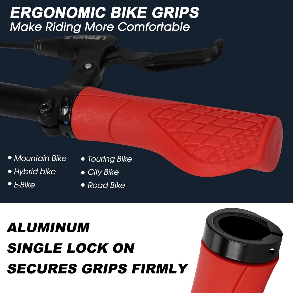 Fahrradgriffe Mit Daumenauflage - Ergonomische Lenkergriffe Für Mountainbike & Citybike, 22mm Durchmesser