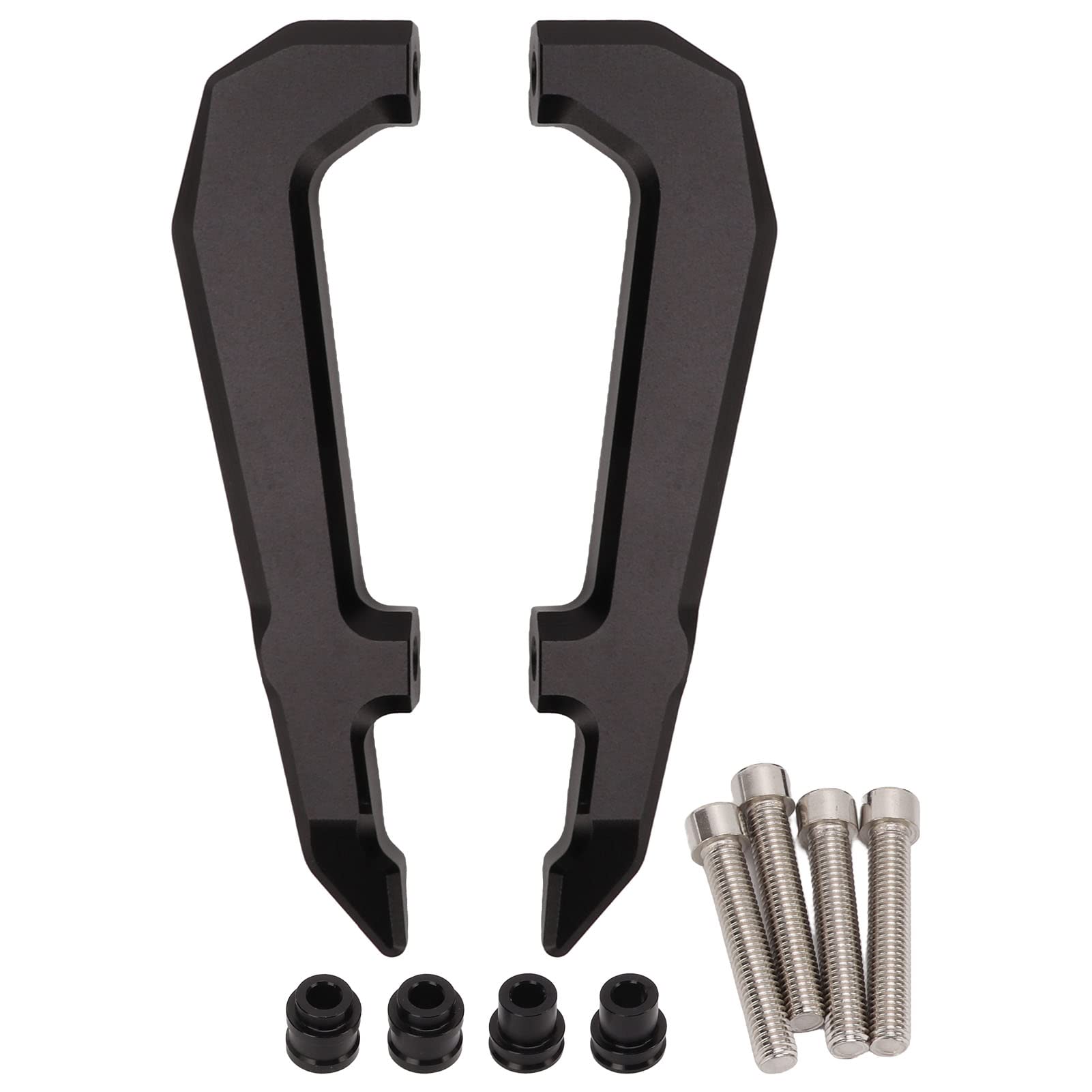 Asas de Agarre para Pasajero, Aleación de Aluminio, 2 Piezas, Barra de Agarre para Asiento Trasero de Motocicleta a Prueba de Viento para Modificación de Motocicleta (negro)