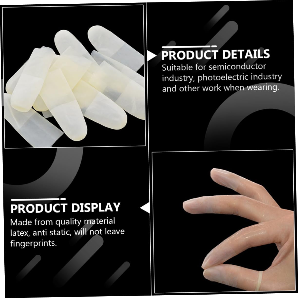 GOOHOCHY Finger Guards 150pcs Large Fingertip Protectors White for Electronic Repair