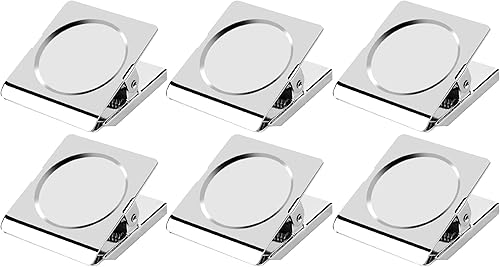 Miniatura 9 de Clips magnéticos de 1.5 pulgadas, paquete de 12 clips de metal magnéticos resistentes para colgar, clips magnéticos fuertes para pizarras blancas,