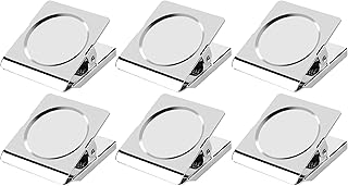 Magnetic Clips, 2.12 inches Heavy Duty Metal Magnet Clips for Hanging, 6 Pack Extra Strong Large Magnetic Clip for Whiteboard, Classroom, Office