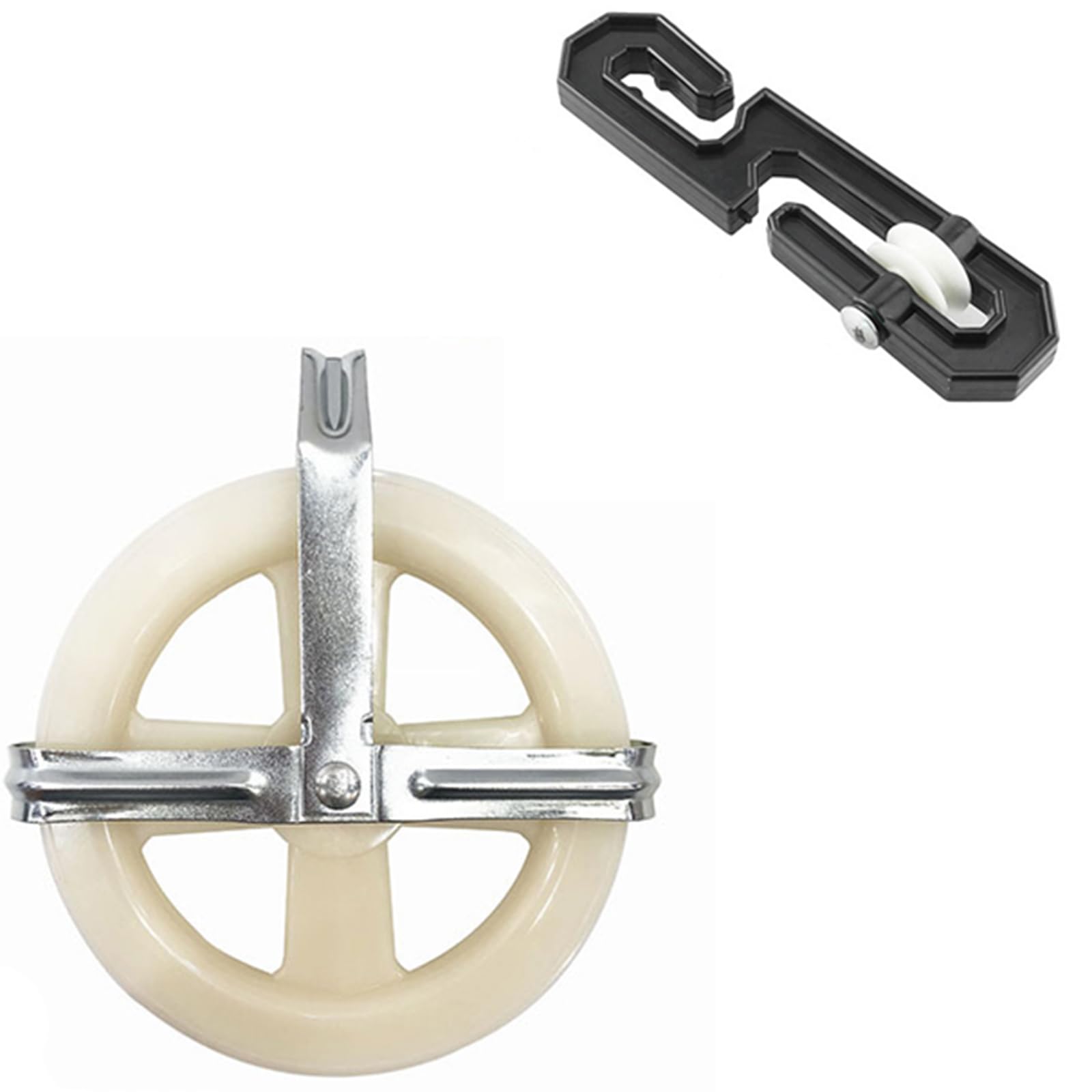 1Pcs S-Shaped Splitter,1Pcs 5-Inch Clothesline Puller Rope Rope Pulley for Outdoor