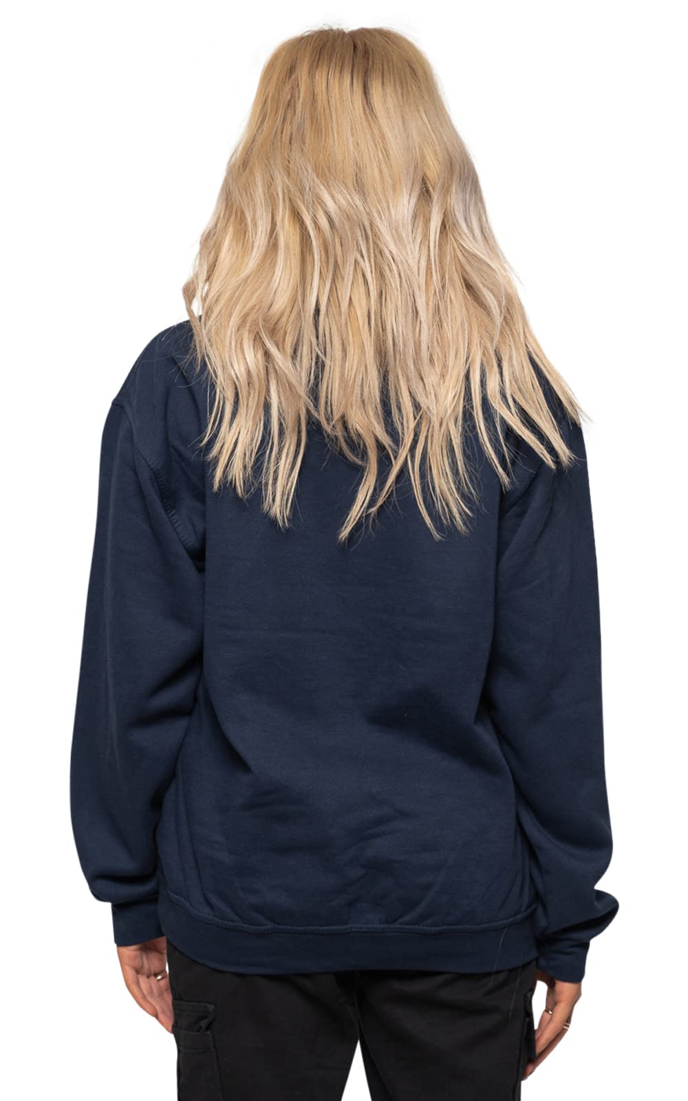 Nirvana Sweat-Shirt Jaune Smile Band Logo Nouveau Officiel Unisex Navy Bleu Size S