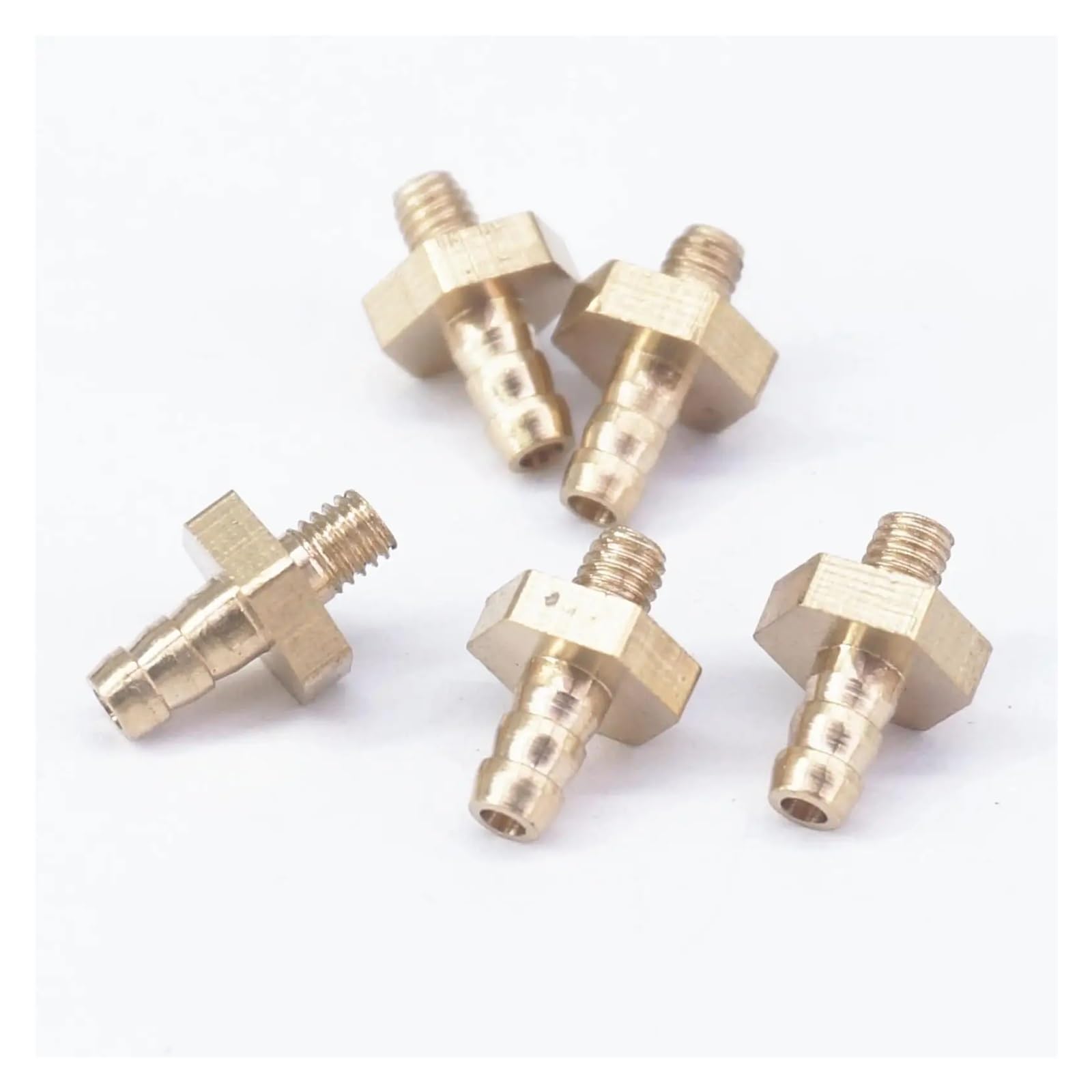 AARTERZZA Lot 5 Hose Barb I/D 3mm x M3 Metric Male Thread Brass Coupler Splicer Connector Fitting