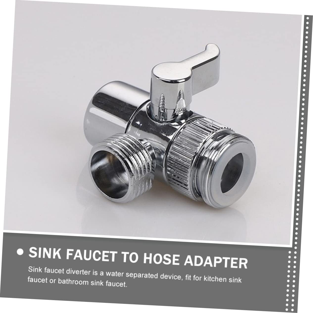 Kit de desviador de grifo de 3 vías, adaptador de grifo de fregadero portátil, conector de manguera doble para una fácil fijación, paquete de 2 divisores de manguera de agua para uso en cocina y