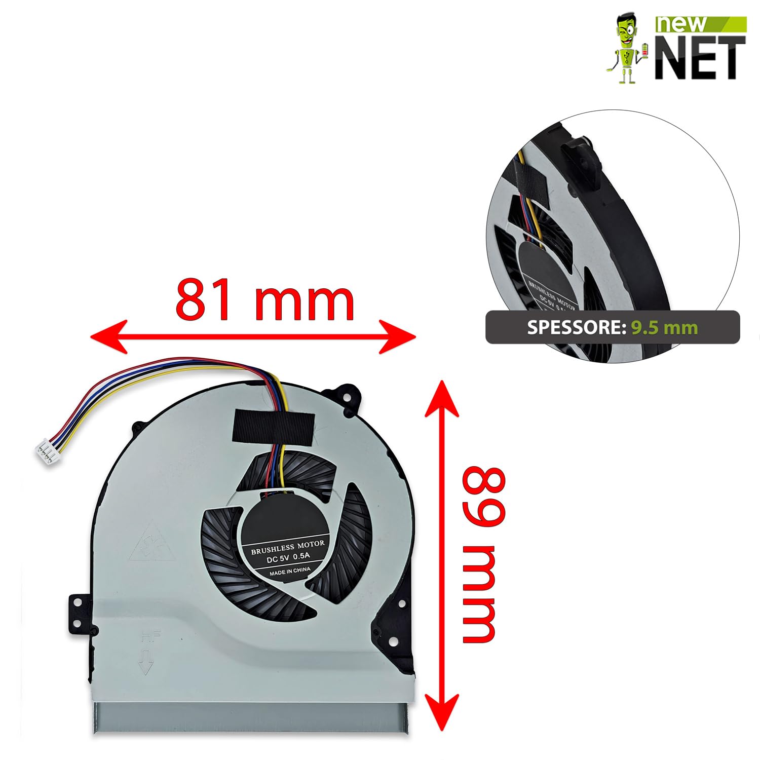 VENTOLA VENTOLINA FAN CPU PER ASUS F552LC-SX368H F552LD F552LD-SX221H