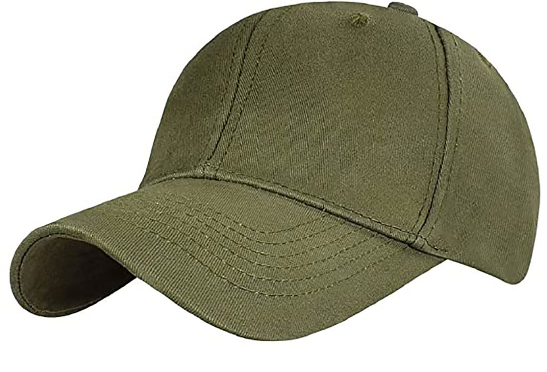 FAIRY TRENDZ Mens Plain Adjustable Baseball Cap Boys Multicolor Soft Fitted Baseball Printing Cap Khaki