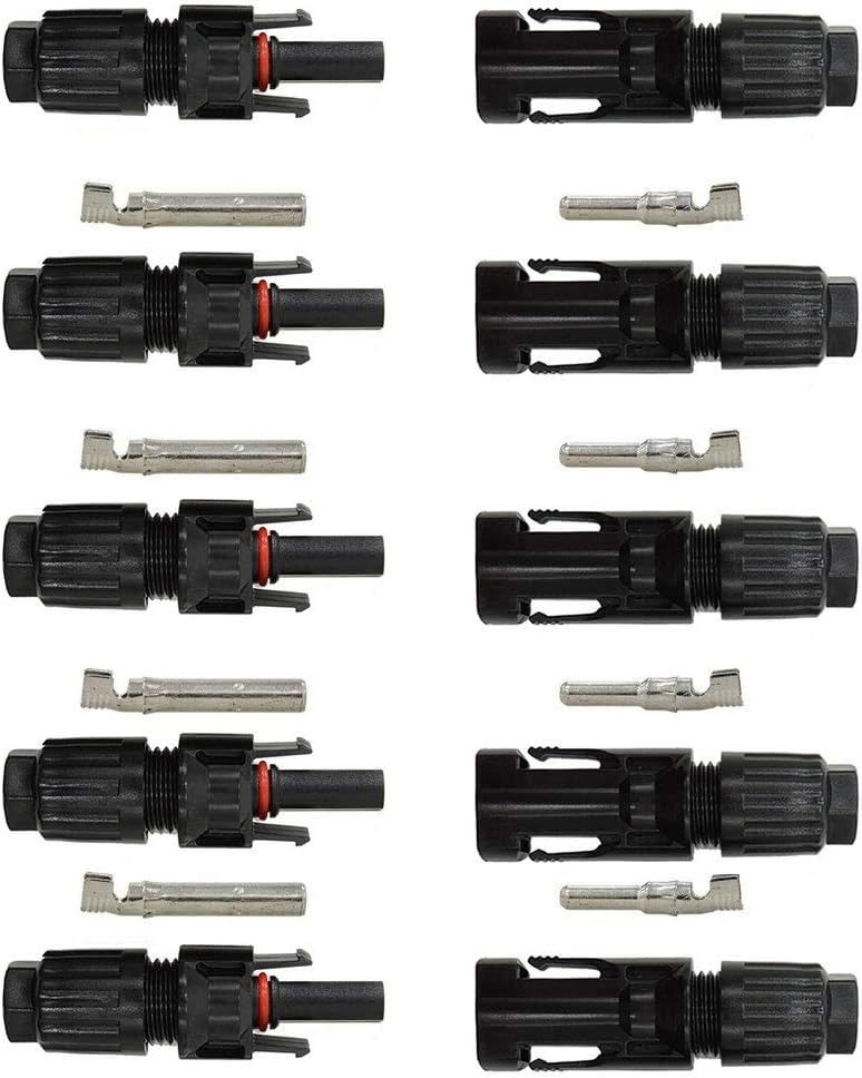 ACOPOWER 5 Pairs Solar Connector Male/Female Solar Panel Cable Connectors