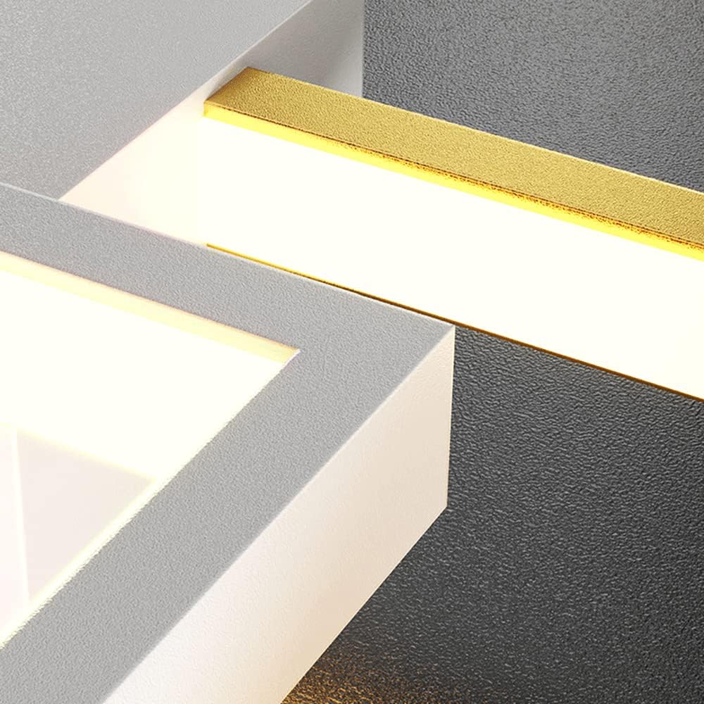 Rectangular Linear Pendant Light Fixture, Modern 42W LED Dining Room Hanging Lamp, Metal Long Decorative Lighting Suspension Lamps, Minimalist Kitchen Island Strip Chandeliers