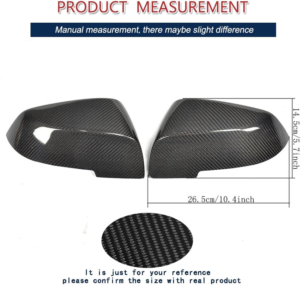 Carbon Fiber Mirror Covers for BMW 5 Series F10 F18 6 Series F06 F12 F13 7 Series F01 F02 2014-2016 2pcs/pair Rearview Mirror Caps Replacement Style Factory Outlet