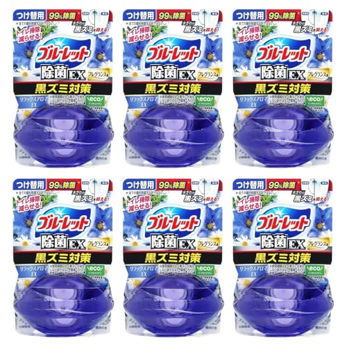 【まとめ買い】 液体ブルーレット おくだけ 除菌EX フレグランス リラックスアロマEX つけ替用 67ml × 6個 トイレタンク芳香洗浄剤