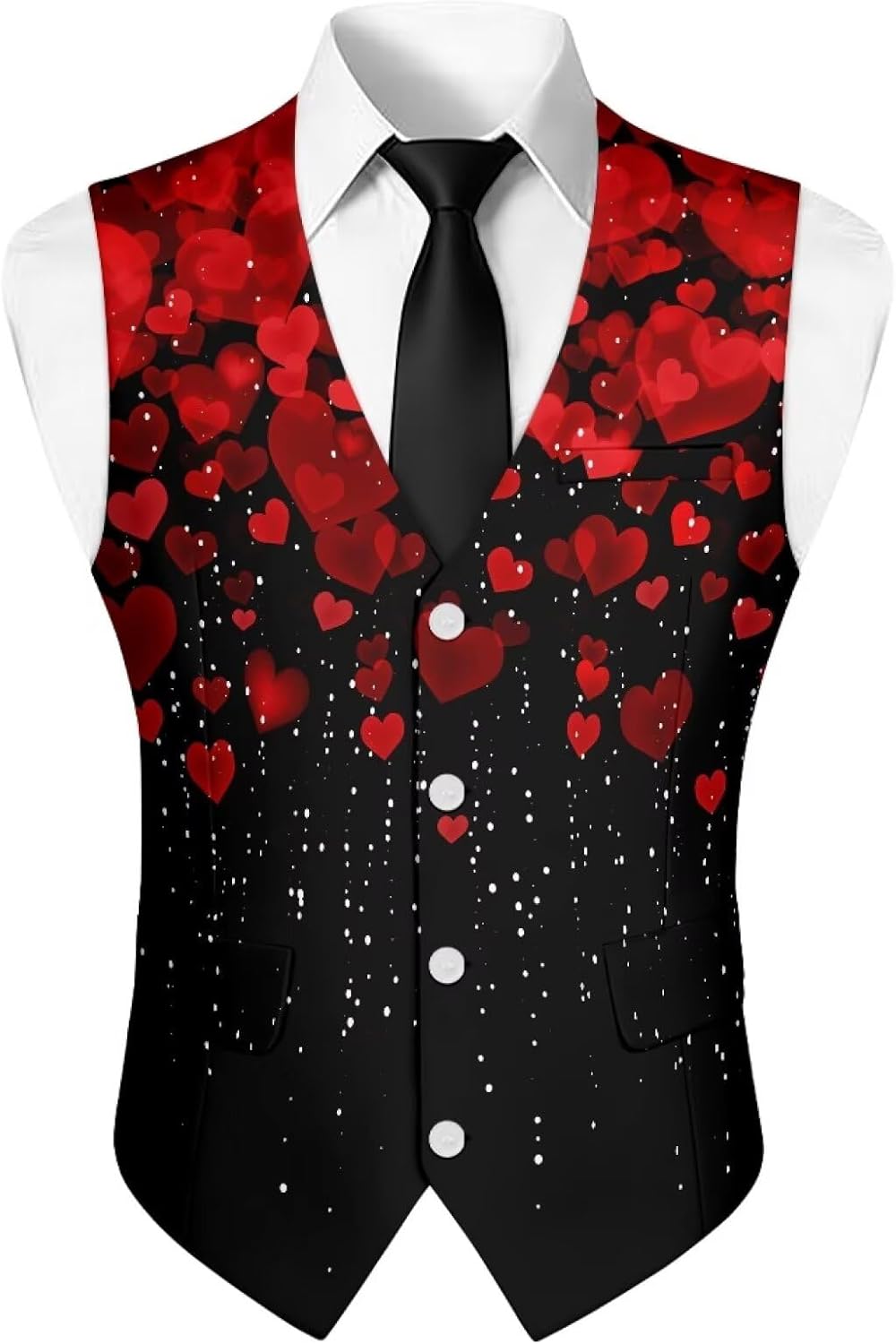 Men's Casual Business Formal Vests Suit Wedding Prom Tuxedo Waistcoat with 3 Pockets Slim Fit Dress Blazer Jackets