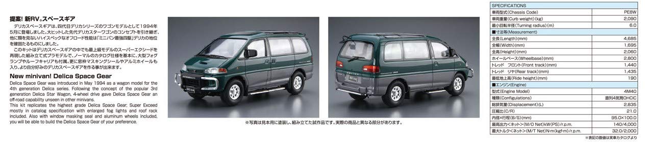 青島文化教材社 1/24 ザ・モデルカーシリーズ No.96 ミツビシ PE8W デリカスペースギア 1996 プラモデル mxn26g8 Amazon | 青島文化教材社 1/24 ザ・モデルカーシリーズ No.96