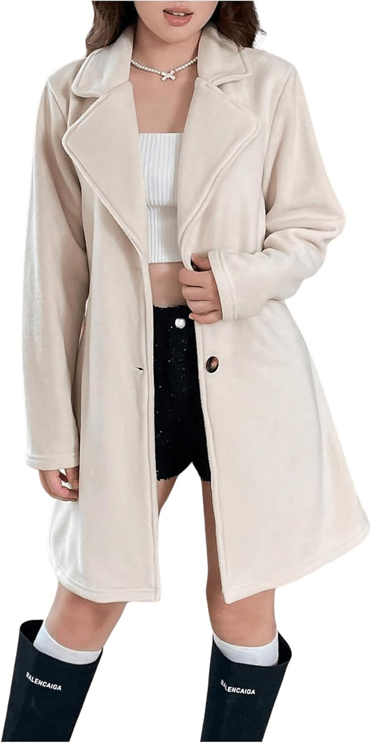 Chic Cream Pea Coat Look