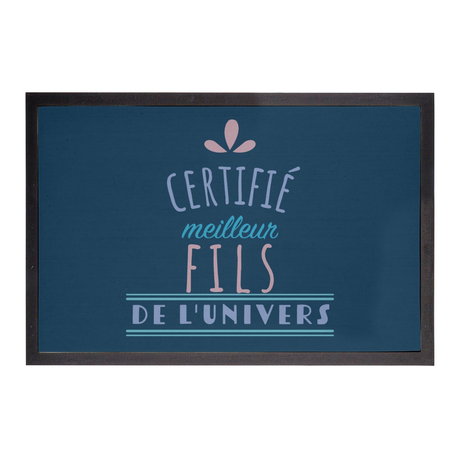 Paillasson bleu 75x50cm pour la famille et l'entrée