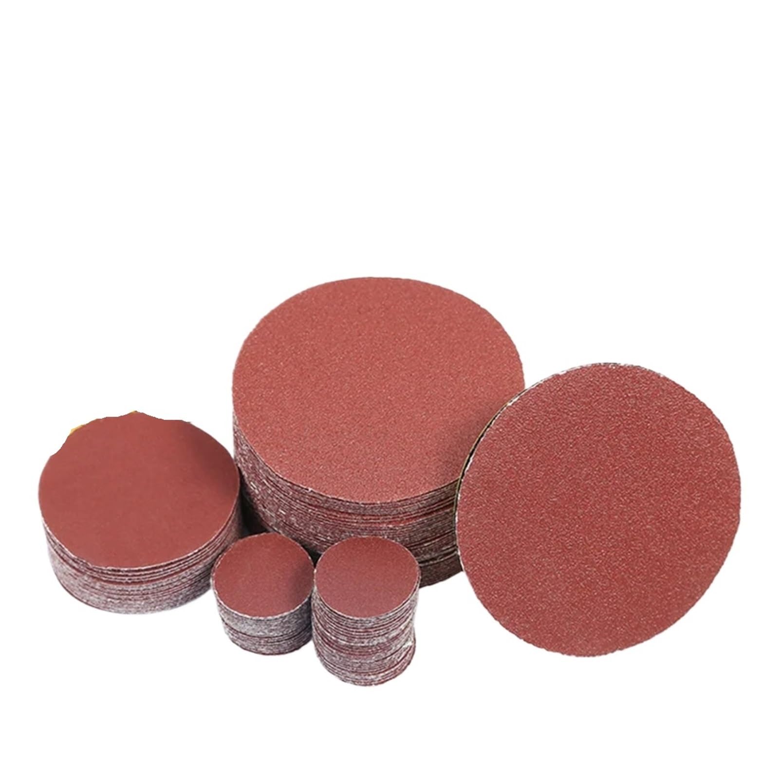 500 pz/3 pollici rosso rotondo disco abrasivo a secco carta vetrata piatto lucidatura abrasiva tampone smerigliatrice di legno rettifica trapano Lija Per levigatrici(Red-p120)
