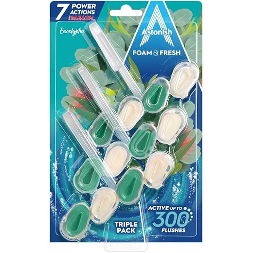 Astonish Foam & Fresh Eucalyptus Toilet Rim Blocks 3-Pack