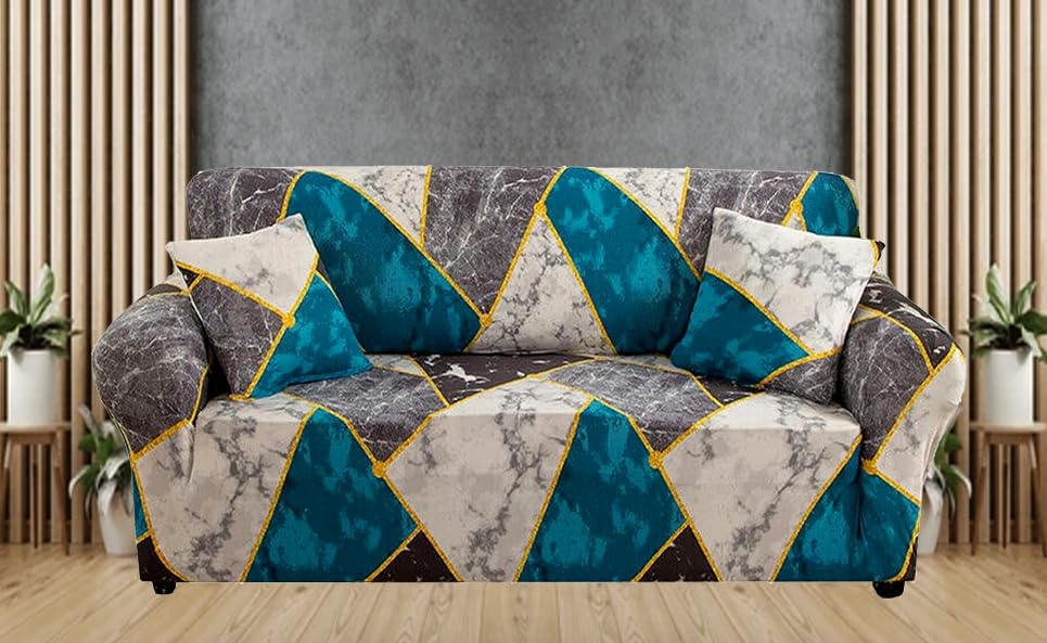 Image of 3 Seater Sofa Cover Fully 360* Covered Non-Slip Sticky Elastic Stretchable Sofa Set Slipcover Protector for Living Room, Dinning Room