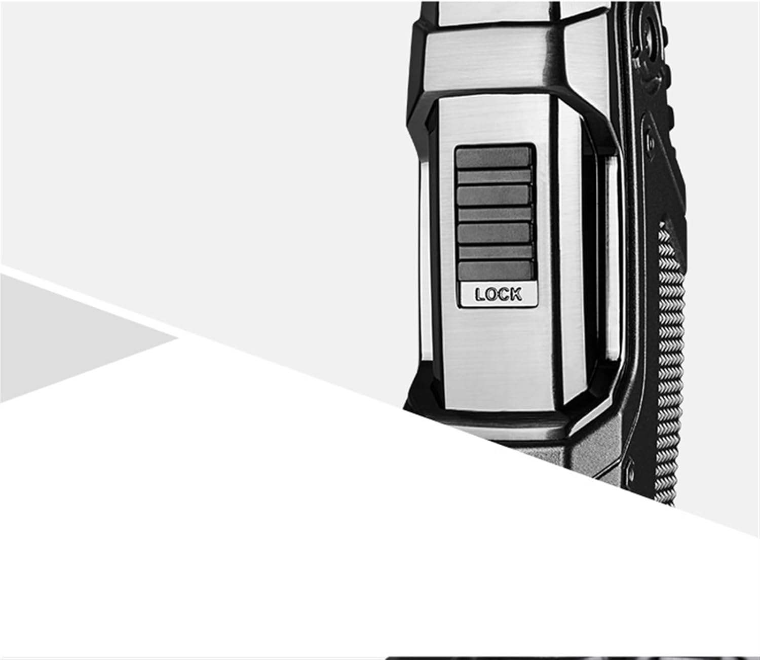 Multifunctional Lighter with Safety Lock, Made Metal, Adjustable Flame, Good Windproof Performance, can be refilled with Butane Fuel, Portable Design, Suitable for Outdoor Scenes and o