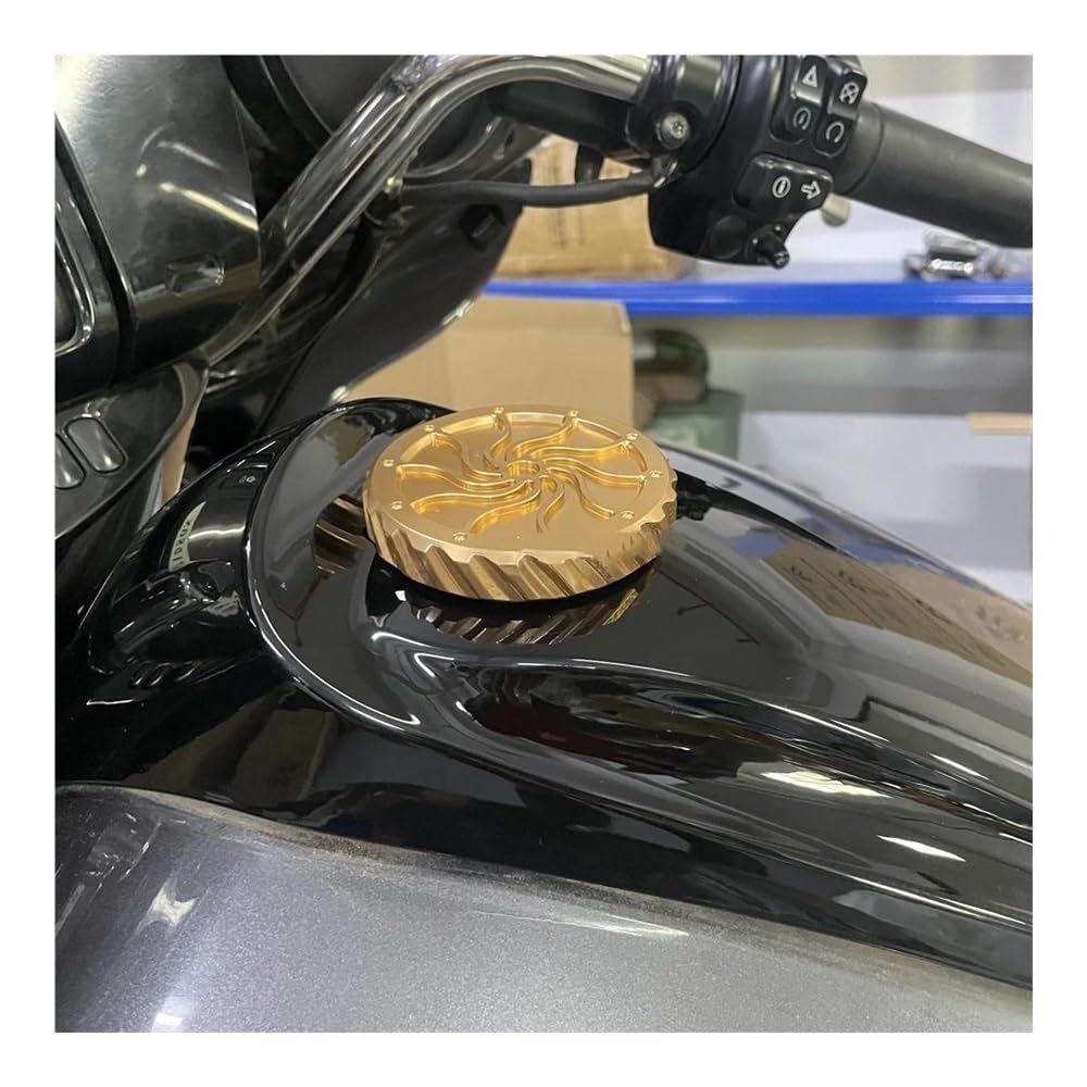 Tappo Serbatoio Carburante Anteriore Motocicletta Copertura per Sportster per XL883 per Dyna Softail per CVO per Road Glide 2023 Carburante Moto(Color-0G)
