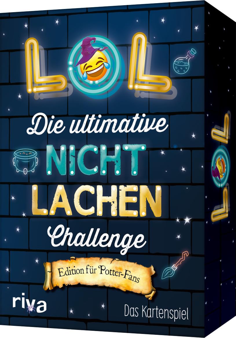 RIVA LOL Gioco Da Tavolo Per Adulti - La Sfida Del Non Ridere, Party Edition Con 120+ Barzellette, Scherzi E Domande, Versione Con Gioco Da Bere, Dai 18 Anni