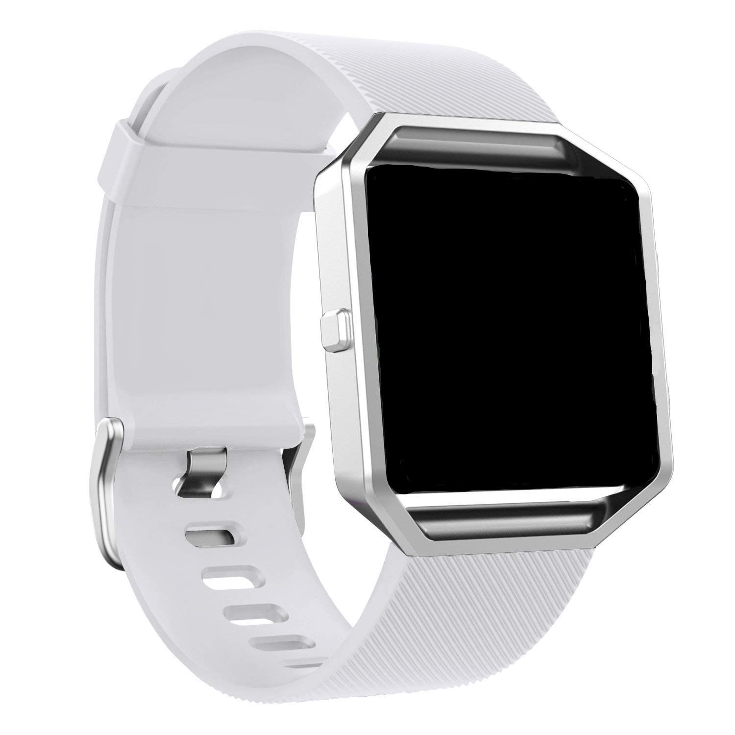 Panda Bobo Strap Compatible with Fitbit Blaze, Silicone Adjustable Replacement Sport Wrist Strap (Large, White) โ image 1