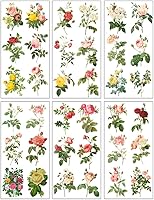 Vista 18 de Paquete de 2) Pegatinas Románticas de Flores de Cerezo para Scrapbooking - Pegatinas Japonesas de Cerezo Rosado para Arte, Manualidades, Diario