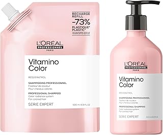 شامبو فيتامينو كلر مع عبوة إعادة تعبئة من لوريـال بروفيشنال