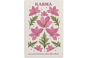 Karma Taylor Swift Lyric Poster Canvas Wall Art Print, Home Bathroom Bedroom...