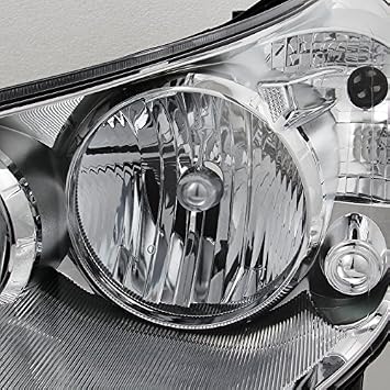 AKKON - For Chrysler Sebring 4Dr Sedan Chrome Clear Replacement Headlights Headlamp Front Lamps Left+Right Pair