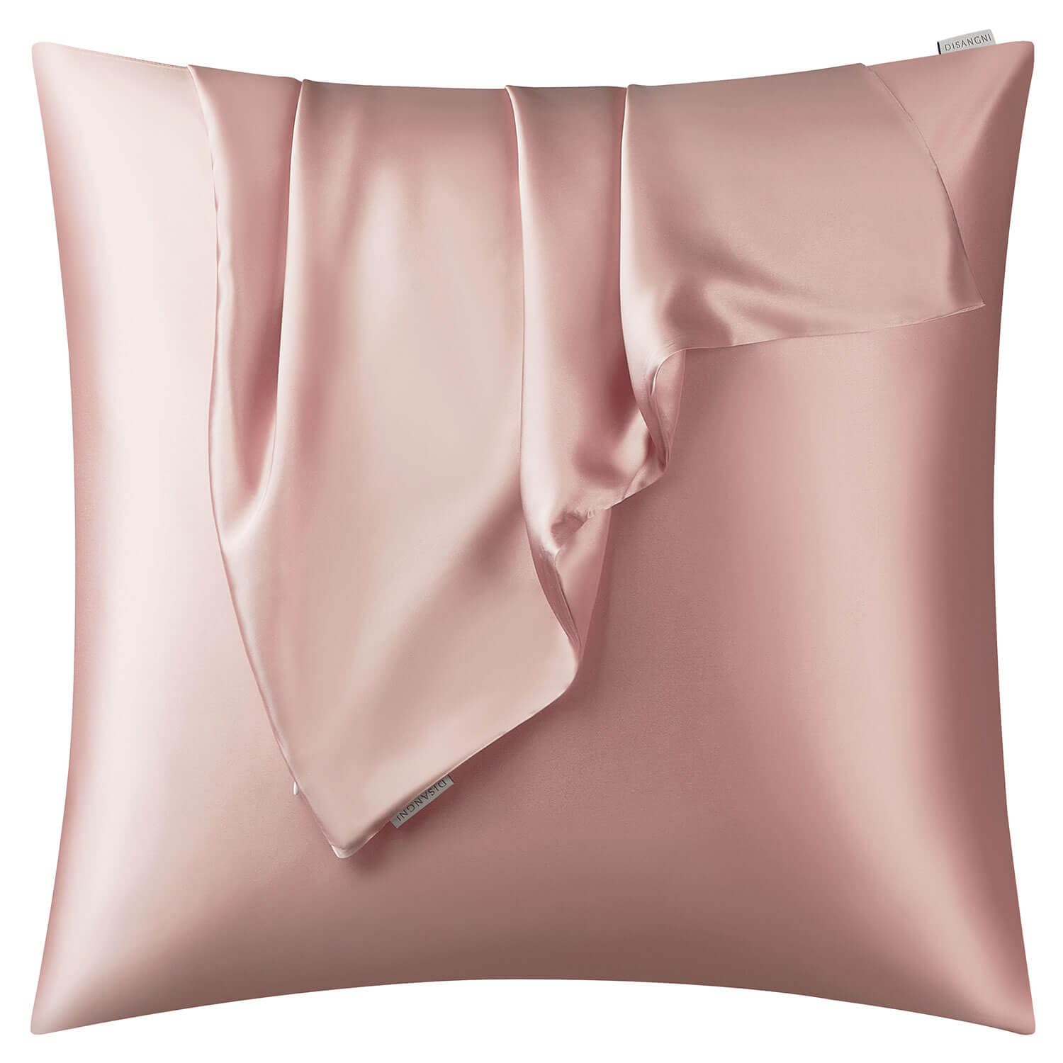 DISANGNI 100% Natural Mulberry Silk Pillow case for Hair and Skin with Hidden Zipper 22 Momme Both Sides Real Silk Pillow Case (1pc 40x40cm, Pink) — image 1