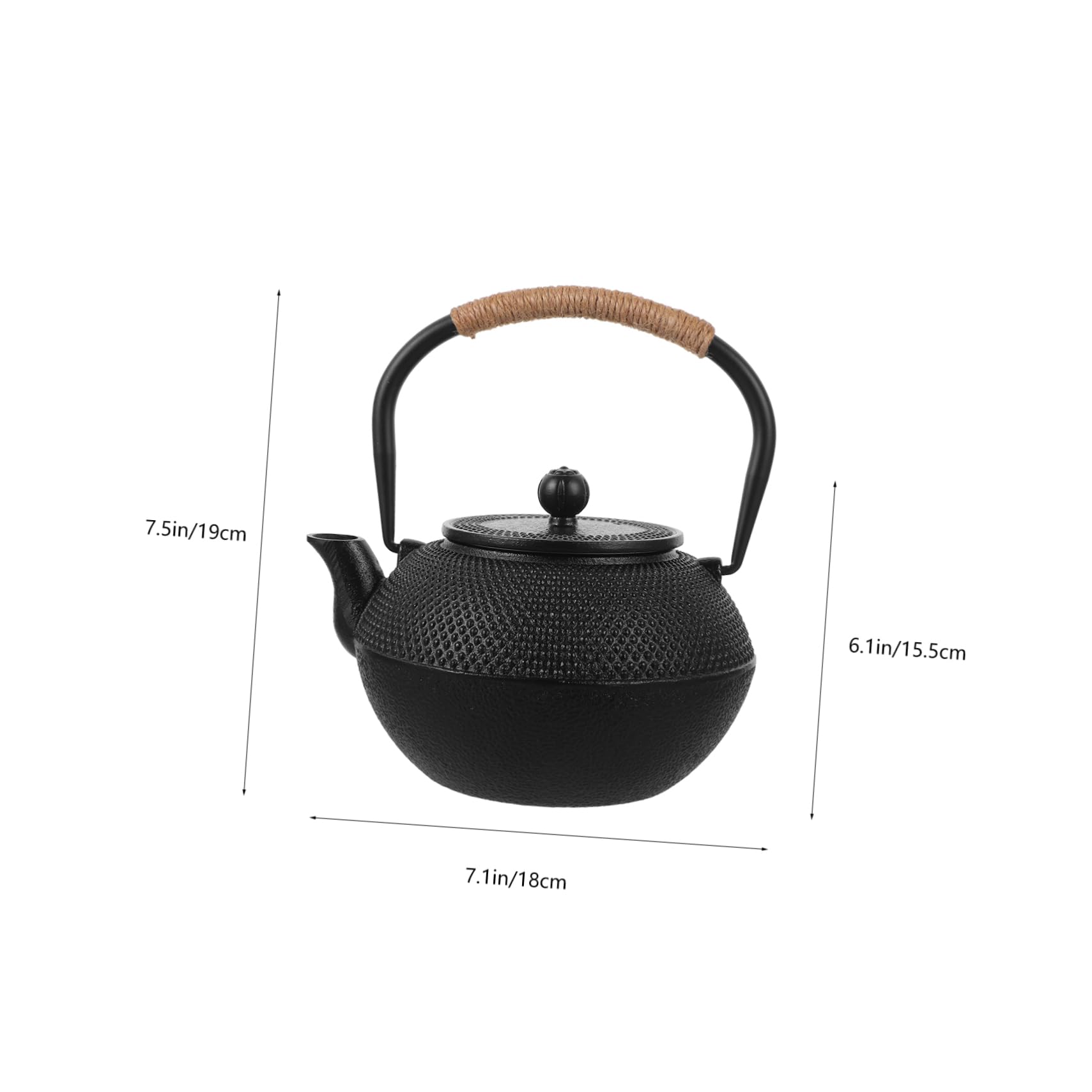 Cabilock 2 Piezas Tetera De Hierro Fundido Pava Infusor Té Para Puede Teteras Tetera Japonesa De Metal Tetera De Metal Japonesa Tetera Metalica Estufa De Tetera Negro Planchar