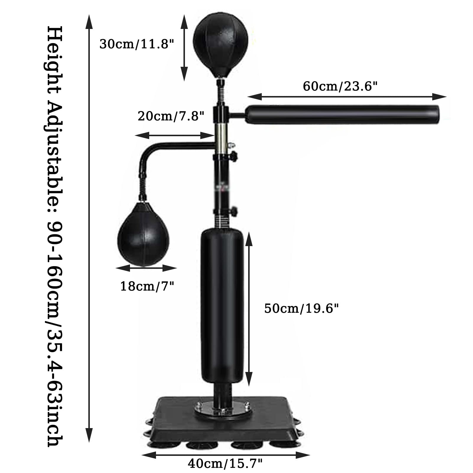 Amazon | ボクシングバッグ自立型パンチバッグ、360°回転バー、重い