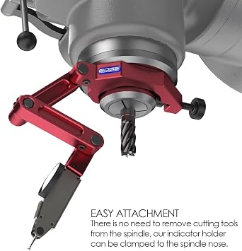 43-000 Indicator Holder Clamp Mount for Bridgeport Style Milling Machine, Proprietary Friction Technology for Smooth Consistent Resistance, Dovetail Indicator Mount
