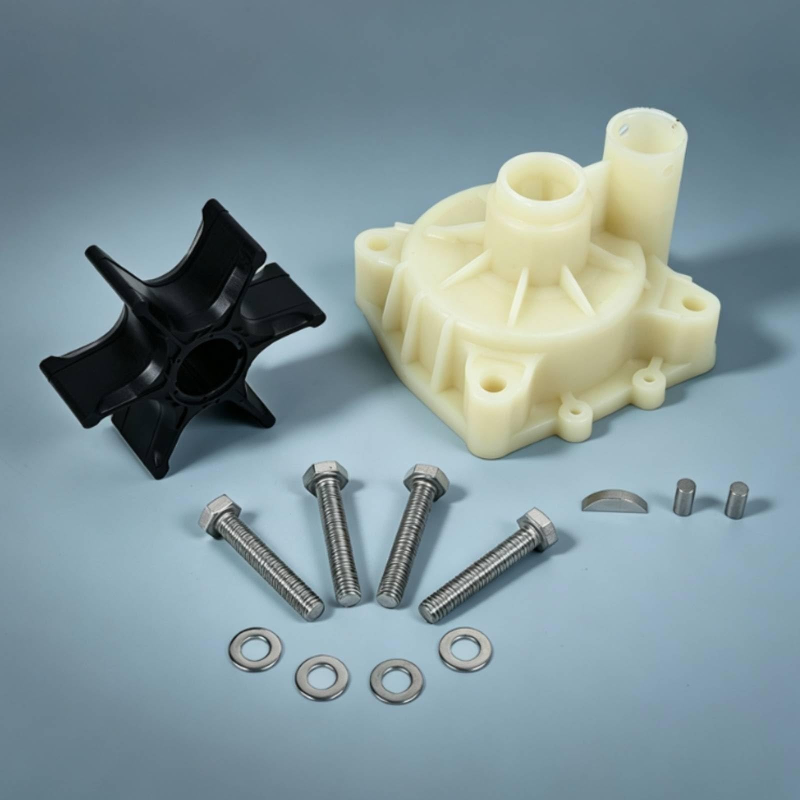 Kit di Riparazione Girante Pompa di’acqua con Alloggiamento Completo Ricambi Marino per Meccanici Nautici, Manutenzione Fuoribordo, Officina Nautica