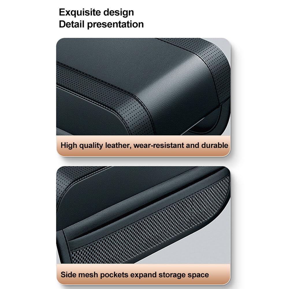 Cuscino Bracciolo Auto In Pelle PU - Con Supporto Telefono E Spazio Storage | Comfort Per Guida - Foto 2
