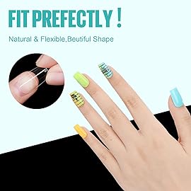 TOMICCA Short Square Nail Tips, 504Pcs Clear Press on Nails Square Full Cover Nail Tips Clear False Press on Nails, Soft Tips for Gel Nail Extension DIY Nail Salon 12 Sizes