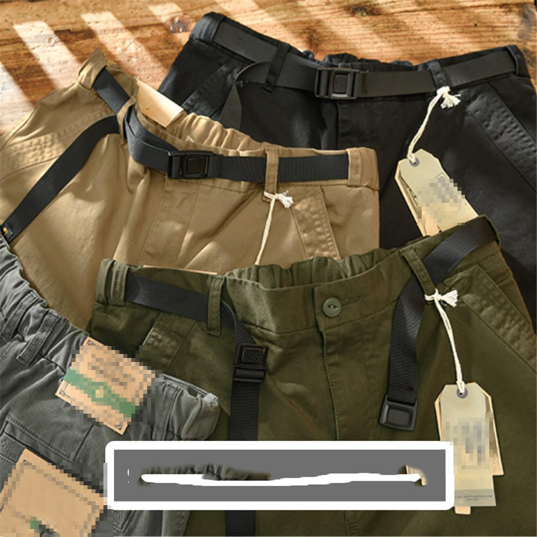 Vogrtcc Pantaloni da Lavoro da Tasca per Pantaloni Casual Larghi in Cotone da Uomo