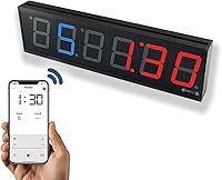Vista 1 de Flex Timer – Edición para el hogar – Reloj de gimnasio LED de 13 pulgadas controlado por aplicación Bluetooth con dígitos medianos de 2.3 pulgadas