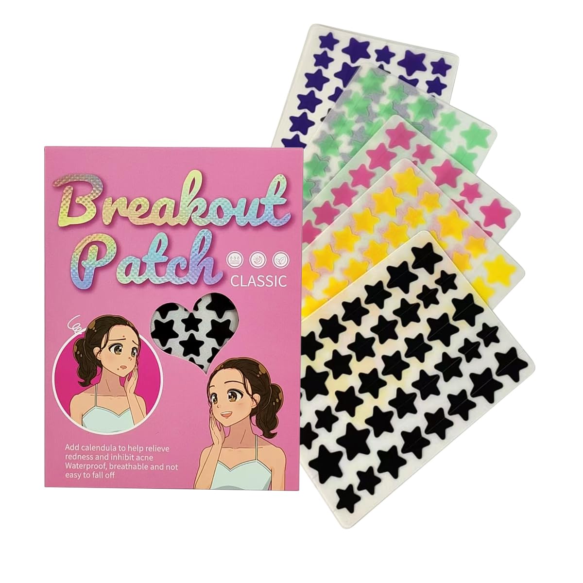 Star Pimple Patches for Face w Hydrocolloid Salicylic Acid Tea essential oil 200 Pcs Hydrocolloid Acne Patch