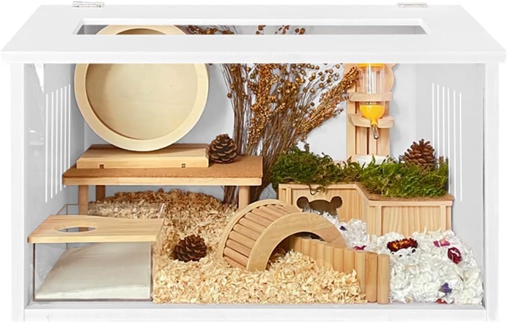 Jaula de hábitat para hámster, casa impermeable para mascotas pequeñas, incluyendo cobayas, hurones, chinchillas y ratones
